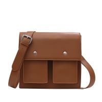 PU Leather Easy Matching & Vintage Crossbody Bag Solid brown PC