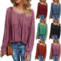Cotton Women Long Sleeve T-shirt & loose Solid PC