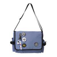 Nylon Crossbody Bag with hanging ornament & large capacity & soft surface PC