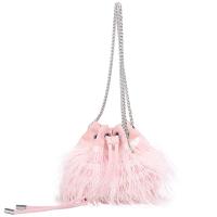 PU Leather Bucket Bag Crossbody Bag with chain & soft surface PC
