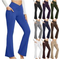 Cotton Slim & High Waist Women Long Trousers flexible & with pocket Solid PC
