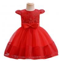 Polyester Ball Gown Baby Skirt with bowknot floral PC