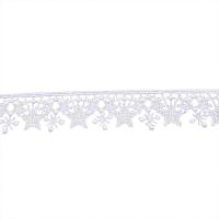 Milk Fiber DIY Lace Embroidered Lace embroidered star pattern white Yard