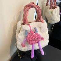 Plush Handbag with chain & soft surface PC