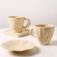 Ceramics anti-scald Mug Set dish & cups handmade Solid Set