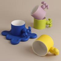 Ceramics anti-scald Mug Set dish & cups handmade Solid Set