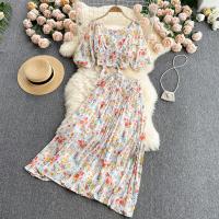 Chiffon Two-Piece Dress Set slimming & two piece : Set