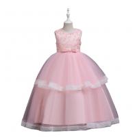 Polyester Princess Girl One-piece Dress with bowknot PC