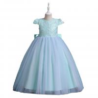 Sequin & Polyester Princess Girl One-piece Dress with bowknot butterfly pattern PC