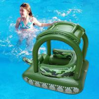 PVC Inflatable Horse Swimming Ring for children green PC