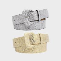 PU Leather Easy Matching Fashion Belt adjustable & with rhinestone Solid PC