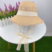 Straw foldable Sun Protection Straw Hat sun protection & adjustable Solid PC