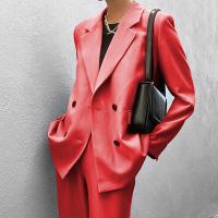 Polyester Vrouwen Casual Set Lange broek & Jas Lappendeken Solide meer kleuren naar keuze Instellen