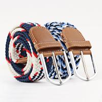 Canvas Easy Matching & Vintage Fashion Belt contrast color weave Bag