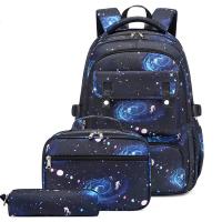 Polyester Bag Suit for children & three piece starry sky pattern Set