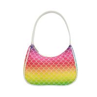 Cuero de la PU Bolsa de hombro, multicolor,  trozo