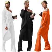 Cotton Women Casual Set & two piece Pants & top patchwork Solid Set