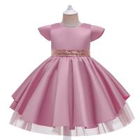 Sequin & Polyester Princess Girl One-piece Dress with bowknot PC