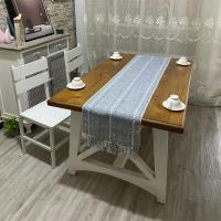 Cotton Linen & Polyester Tassels Table Cloth & hollow PC