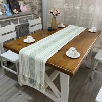 Cotton Linen & Polyester Tassels Table Cloth geometric PC