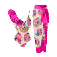 Polyester Einteiliger Badeanzug, Gedruckt, Blattmuster, mehr Farben zur Auswahl,  Stück
