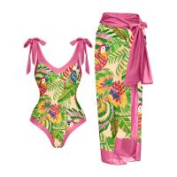 Polyester One-piece Swimsuit flexible & slimming & backless  printed PC