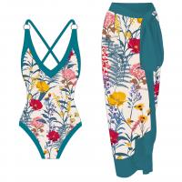 Spandex & Polyester One-piece Swimsuit flexible  & skinny style printed shivering PC