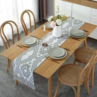 Cotton Linen & Polyester Tassels Table Cloth geometric PC