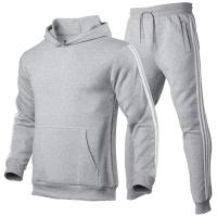Polyester With Siamese Cap & Plus Size Men Casual Set & two piece Long Trousers & Sweatshirt Set