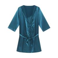 Polyester Couple Robe & loose plain dyed Solid PC