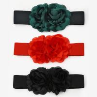 Cuero de la PU Cinturón de moda, tejido, floral, más colores para elegir, 2PCs/Bolso,  Bolso