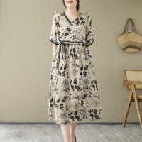 Cotton long style One-piece Dress printed floral mixed colors PC