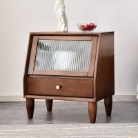 Solid Wood Bedside Cabinet dustproof brown PC