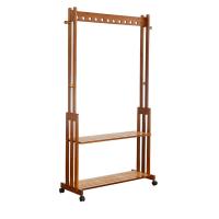 Moso Bamboo Clothes Hanging Rack with pulley brown PC