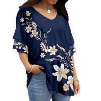 ポリエステル 女性半袖Tシャツ 印刷 選択のための異なる色とパターン 一つ