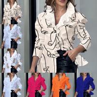 Polyester scallop Women Long Sleeve Shirt & loose PC