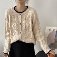 Acrylic Sweater Coat slimming knitted Solid : PC
