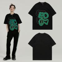 Cotton Men Short Sleeve T-Shirt & loose & unisex embroidered PC