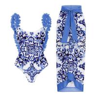 Polyester One-piece Swimsuit slimming & backless  printed Others : PC