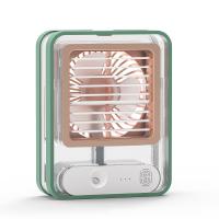 Engineering Plastics With light & humidification Mini Fan Three-speed adjustment & with USB interface & Rechargeable PC