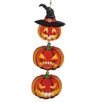 Wooden Halloween Hanging Ornaments PC