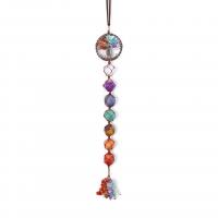 Gemstone & Iron & Polyester Car Hanging Ornaments for Automobile PC