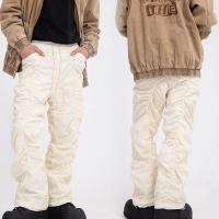 Polyester Men Casual Pants & loose patchwork Solid PC