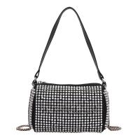 PU Leather Easy Matching Shoulder Bag attached with hanging strap & with rhinestone PC