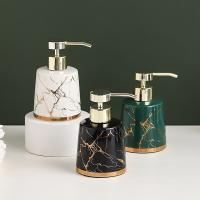 Ceramics Soap Bottle durable plated Marbling PC