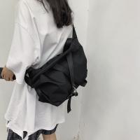 Nylon Easy Matching Crossbody Bag soft surface Solid black PC