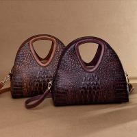 PU Leather Handbag soft surface & attached with hanging strap emboss pattern PC