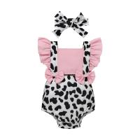 Cotton Baby Jumpsuit & for girl printed pink PC