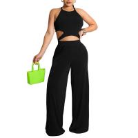 Velveteen Women Casual Set & two piece Long Trousers & tank top Solid Set