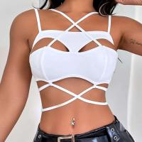 Polyester Camisole Solide Witte stuk